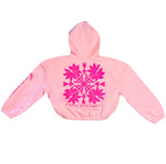 Load image into Gallery viewer, Pink Naupaka Crop Hoodie
